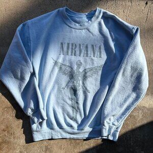 Women's Blue and Grey Sweatshirt